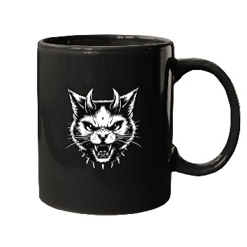 Discover Dark Art Cats Beast kitten Animal Vintage Mugs