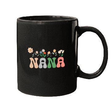 Discover Nana Wildflower Floral Design Cherry Blossom Nana Mugs