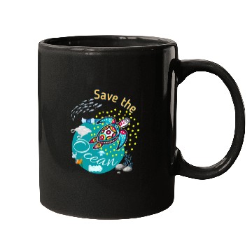 Discover Save Ocean Turtle Mugs