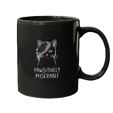 Discover Gothic Emo Cat Design For Cat Lovers And Mugs