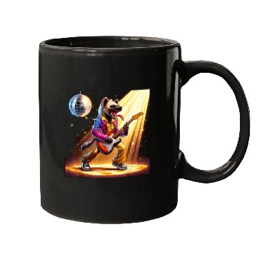 Discover Disco Ball Guitar Hyena Mugs