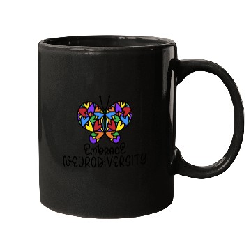 Discover Embrace Neurodiversity Awareness Aware Motivationa Mugs