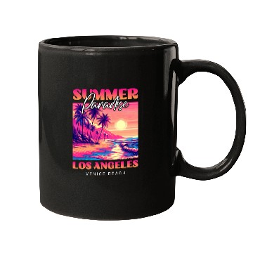 Discover Summer Paradise Los Angeles Venice Beach Mugs