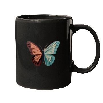 Discover Pastel Origami Butterfly Design Mugs
