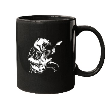 Discover Rock and Roll Otter Guitar Mugs
