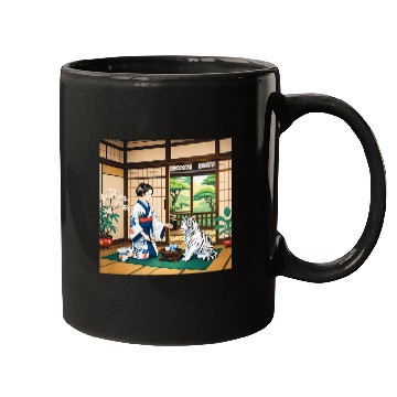 Discover Fantasy Kimono Tiger Premium Mugs