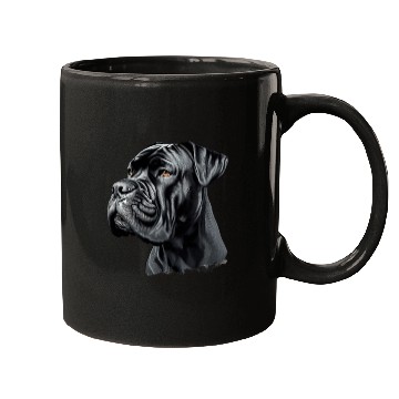 Discover Black Cane Corso Dog Art Mugs, Realistic Dog