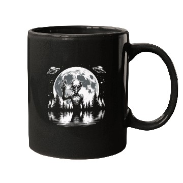 Discover Alien Giving Peace Premium Mugs