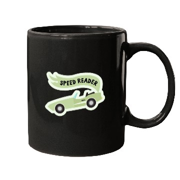 Discover Speed ReaderBookish Racing Car Pastel Green Lemon Mugs