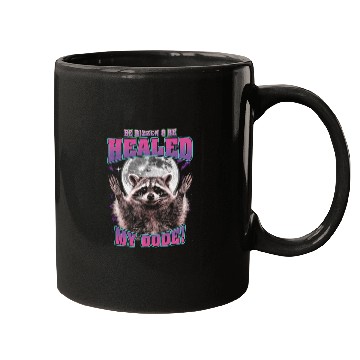 Discover Be Rizzen & Be Healed! Funny Raccoon Bootleg Mugs
