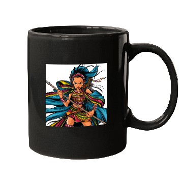 Discover Maasai anime warrior girl Mugs