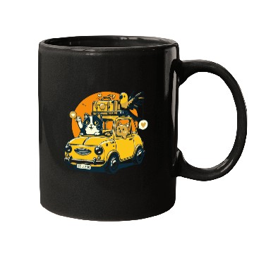 Discover Road Trip by Car : Life's Better with Cat Friends Mugs