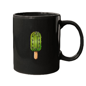 Discover Funny cactus ice cream motif in comic style is fun Mugs