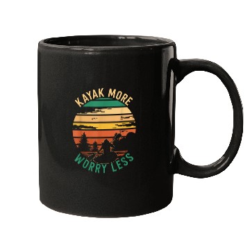 Discover Kayaking Kayak More Worry Mugs