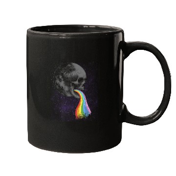 Discover Skull Design with Rainbow. Concert Festival Mugs