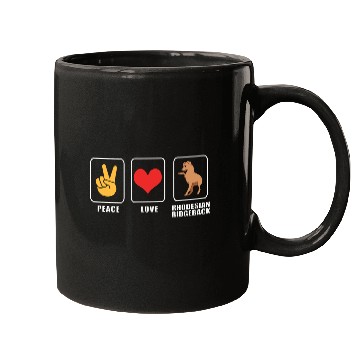 Discover Peace And Love Dog Rhodesian Ridgeback Mugs