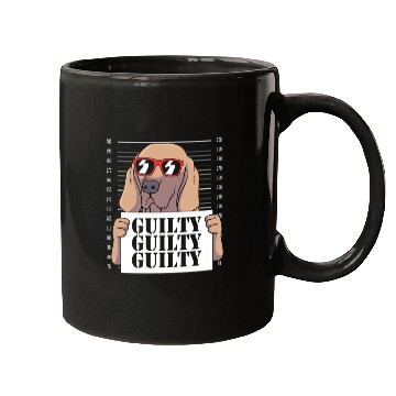 Discover Dog With Sunglasses Mugshot Funny Weimaraner Mugs