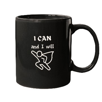 Discover I Can and I Will - Motivational Superhero Mugs