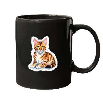 Discover Leopard Cat Watercolor Mugs