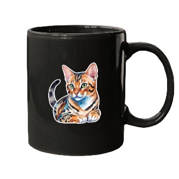 Discover Leopard Cat Watercolor Mugs