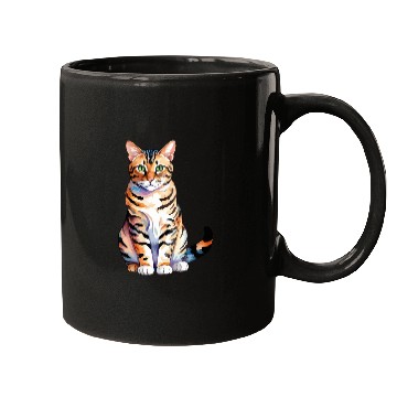 Discover Leopard Cat Watercolor Mugs