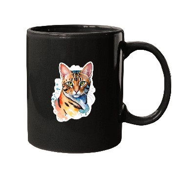 Discover Leopard Cat Watercolor Mugs