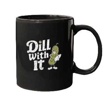 Discover Dill With It Funny Pickle Character Mugs