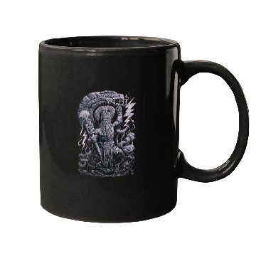 Discover Maya God Mayan Mythology Chaac with Lightning and Mugs