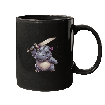 Discover Hippo With a Sword Mugs
