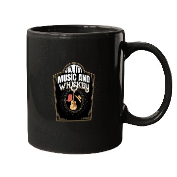 Discover Country Music & Whiskey Cowboy Western Mugs