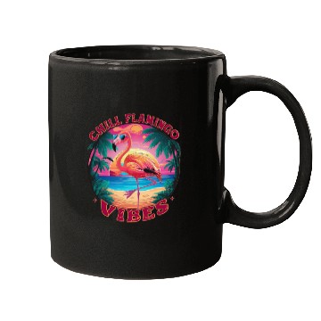 Discover Relaxed and Cool "Chill Flamingo Vibes" Mugs