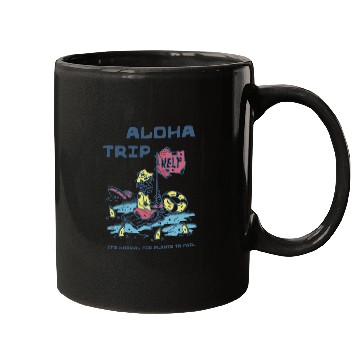 Discover Aloha Trip Tropical Vacation Design Mugs