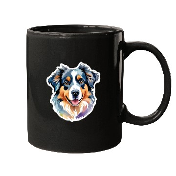 Discover Australian Shepherd Watercolor Mugs