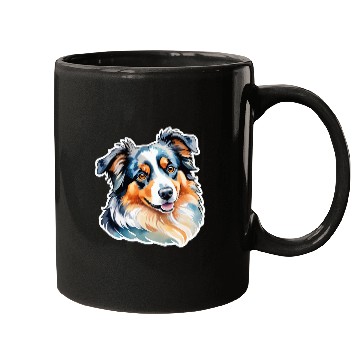 Discover Australian Shepherd Watercolor Mugs