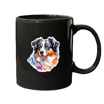 Discover Australian Shepherd Watercolor Mugs