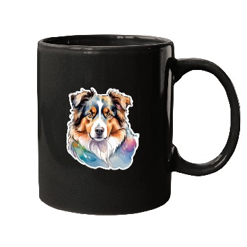 Discover Australian Shepherd Watercolor Mugs