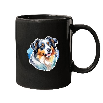 Discover Australian Shepherd Watercolor Mugs
