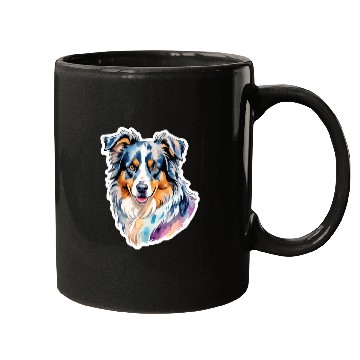 Discover Australian Shepherd Watercolor Mugs