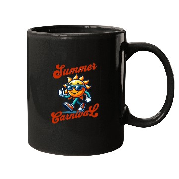 Discover Sun Mascot Character Summer Mugs