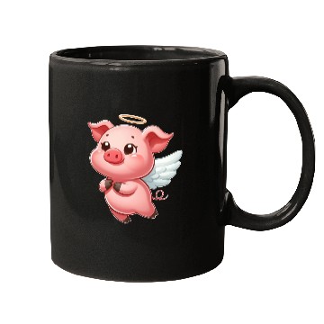 Discover Cute pig angel cartoon halo wings Mugs