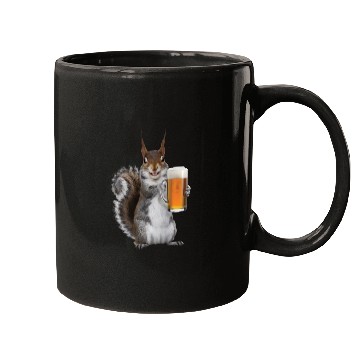 Discover Squirrel Drinking Beer Realistic Mugs
