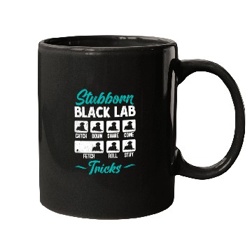 Discover Labrador STUBBORN BLACK LAB TRICKS Labrador Mugs