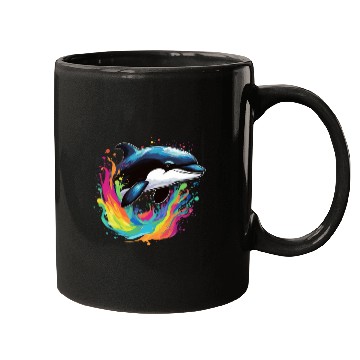 Discover Dolphin In Ocean splash Mugs