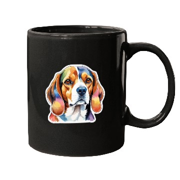 Discover Beagle Watercolor Mugs