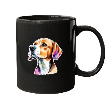 Discover Beagle Watercolor Mugs
