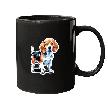 Discover Beagle Watercolor Mugs