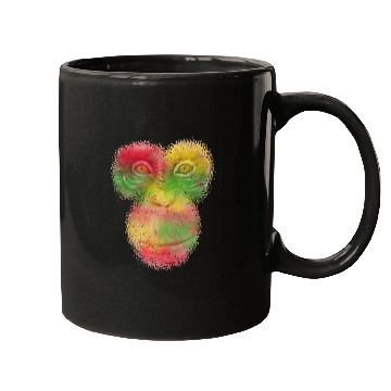 Discover Colorful Retro Monkey Face Mugs - Funny Monkey