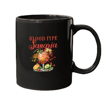 Discover Cocktail Bartender Blood Type Sangria Mugs