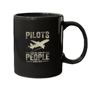 Discover Pilots Looking Down On People Funny Aviation Airpl Mugs