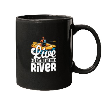 Discover Live Is Better At The River White Water Rafting Mugs